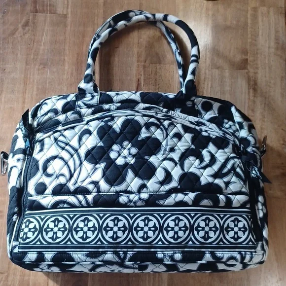 RARE Vera Bradley Metropolitan Weekender Bag in Retired "Night and Day" Pattern. - Picture 2 of 8